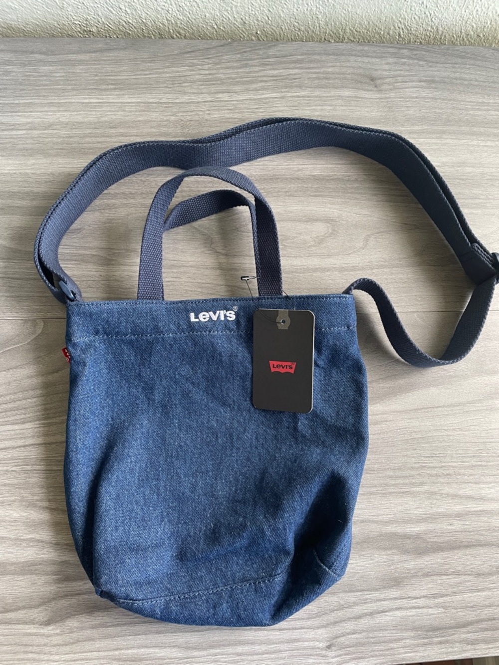 Levi's Woman's Dark Blue Denim Crossbody Tote Bag